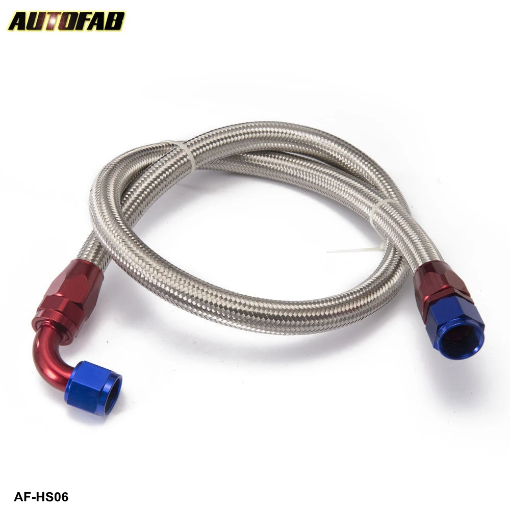 AUTOFAB-1,2 метр A10-0A AN10-90A фитинг с оплеткой из нержавеющей стали топливный насос масляный бак шланг для Honda civic EP AF-HS06