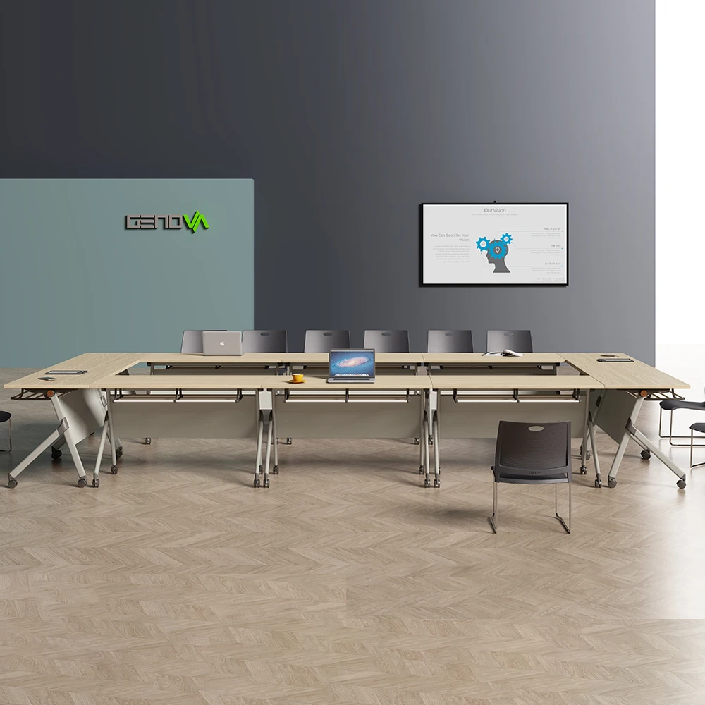 Wholesale office folding desk table furniture mobile folding training table for conference meeting table