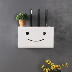 Wooden electric wire cable storage box Phone usb cable winder organizer Wall router cable power plug wire storage boxes