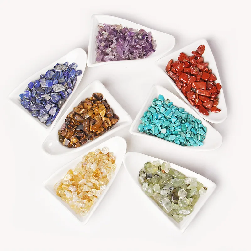 Wholesale 1KG Bulk Natural Crystal Chips Rose Quartz Gravel Amethyst Tumbled Stone for Decorate