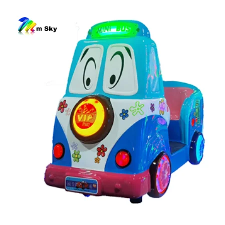 Video Indoor Kiddie Rides Coin Operated Games Machine Top Sale Happy Train LCD Screen 3D Commercial Kids Amusement 2 Seats M SKY