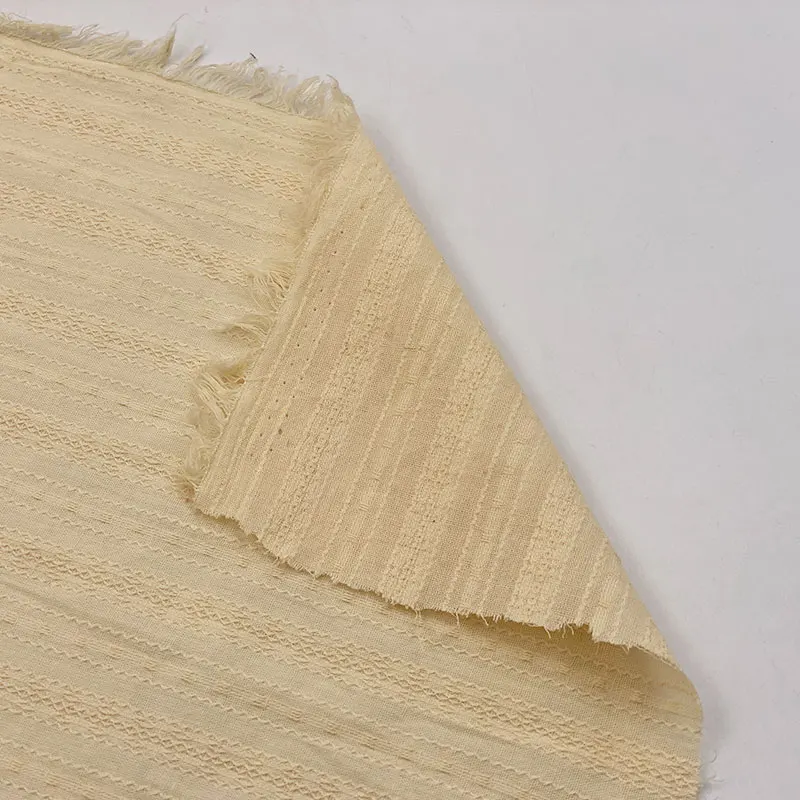 Solid color princess kids girls dress stripe lace leno style jacquard 100% cotton dobby fabric for clothing