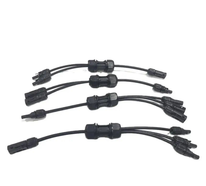 Slocable 1500V 6 мм2 3to1 Удлинительный кабель в сборе для системы солнечной