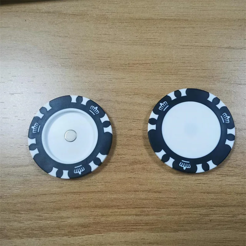 Blank Poker Chip with with Magnet inside Multi Colors Golf Poker Chip with Sticker logo Ball Marker