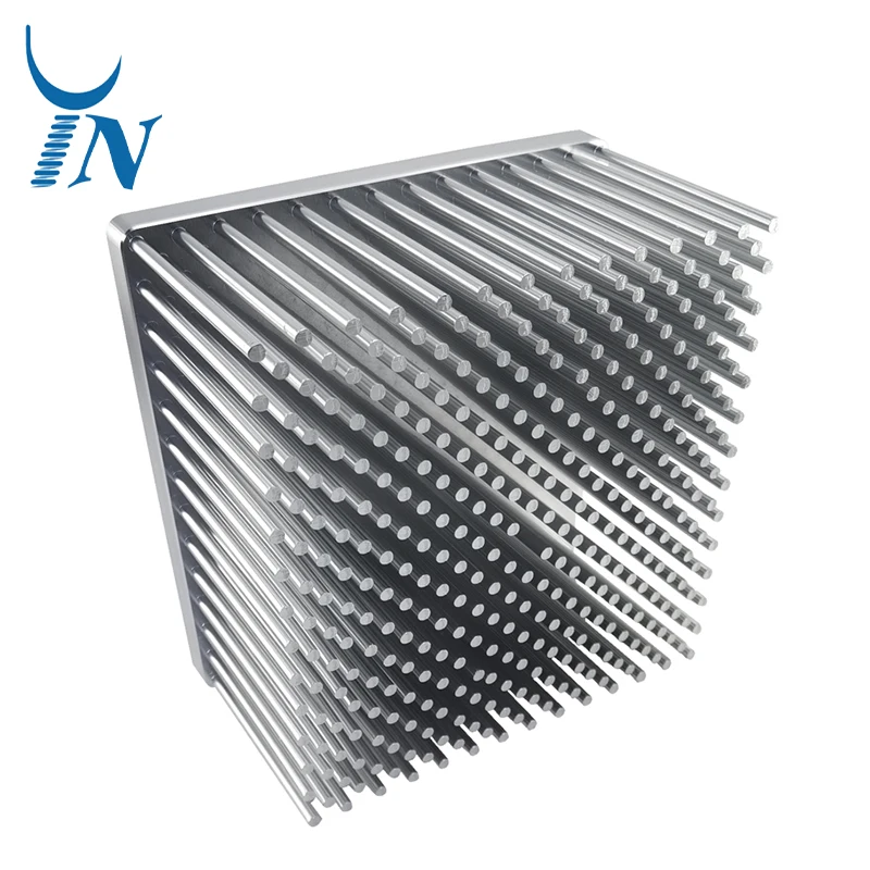 Custom Square CNC Cold Forged Heat Sink Aluminum Radiator Silver Anodizing Pin Fin Heat Sink for Industrial Radiator