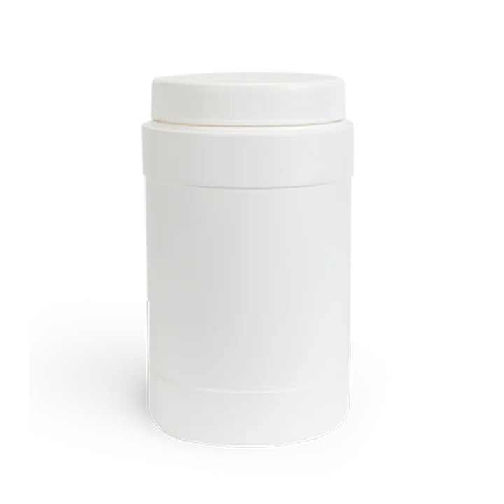 High Demand Air Tight Quality 250gm & 1000gm PE White Round Container C/W Stopper Screw Cover