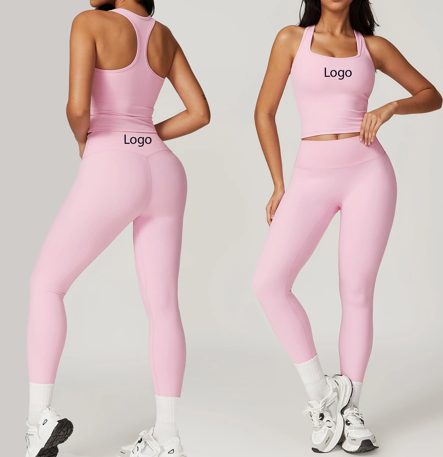 High Stretchy Workout Athletic Suits 2Pcs Gym Fitness Sets Yoga Bra Top  Compression High Waist Leggings Womens Active Wear Set