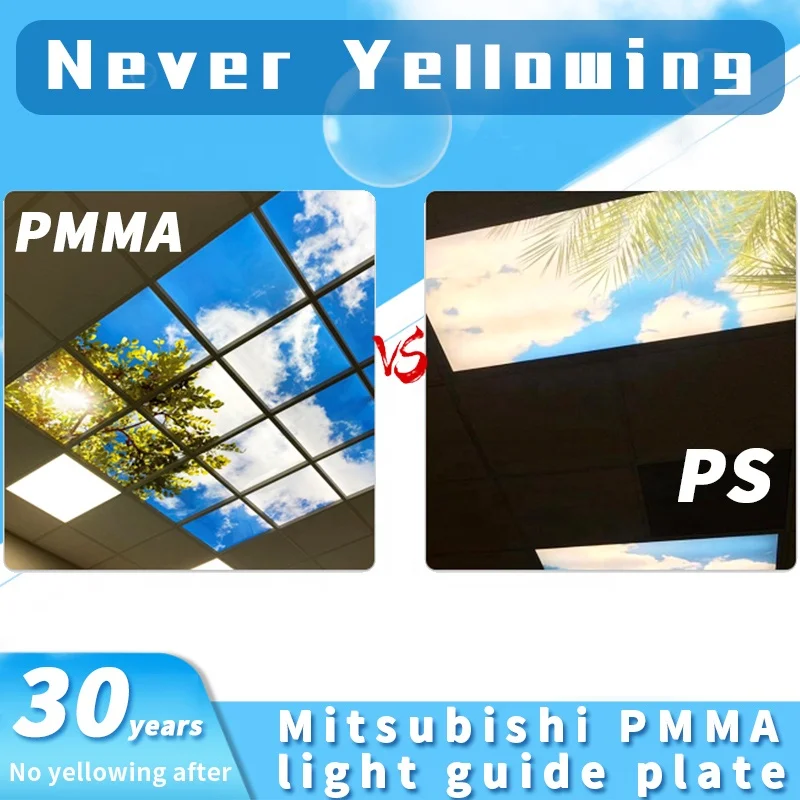 AUXOSKY 10Year Pattern Designer Provide No Distortion Online Free Pattern to You with LED Blue Sky Cloud Skylight Panel Solution