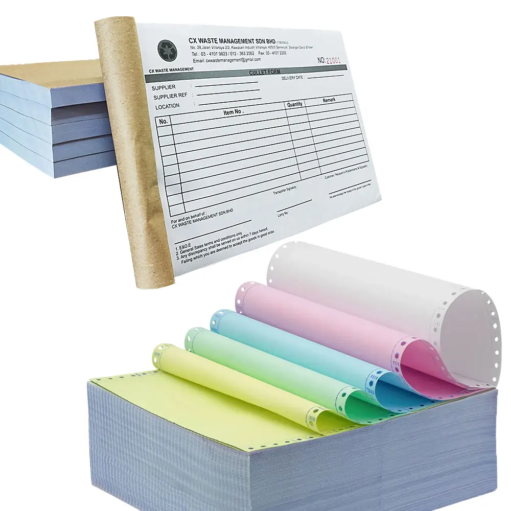 A Grade Computer Continuous 2 3 4 5 Ply Carbonless NCR Paper Purchase Order Contract Duplicate Replicate Copy Sale Form Invoice