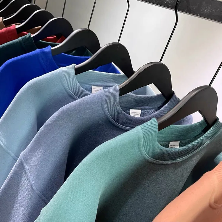 OEM thick 450 gsm 380gsm 320 custom plain embroidery sweatshirts bulk fleece hoodies sublimation custom crewneck hoodies for men