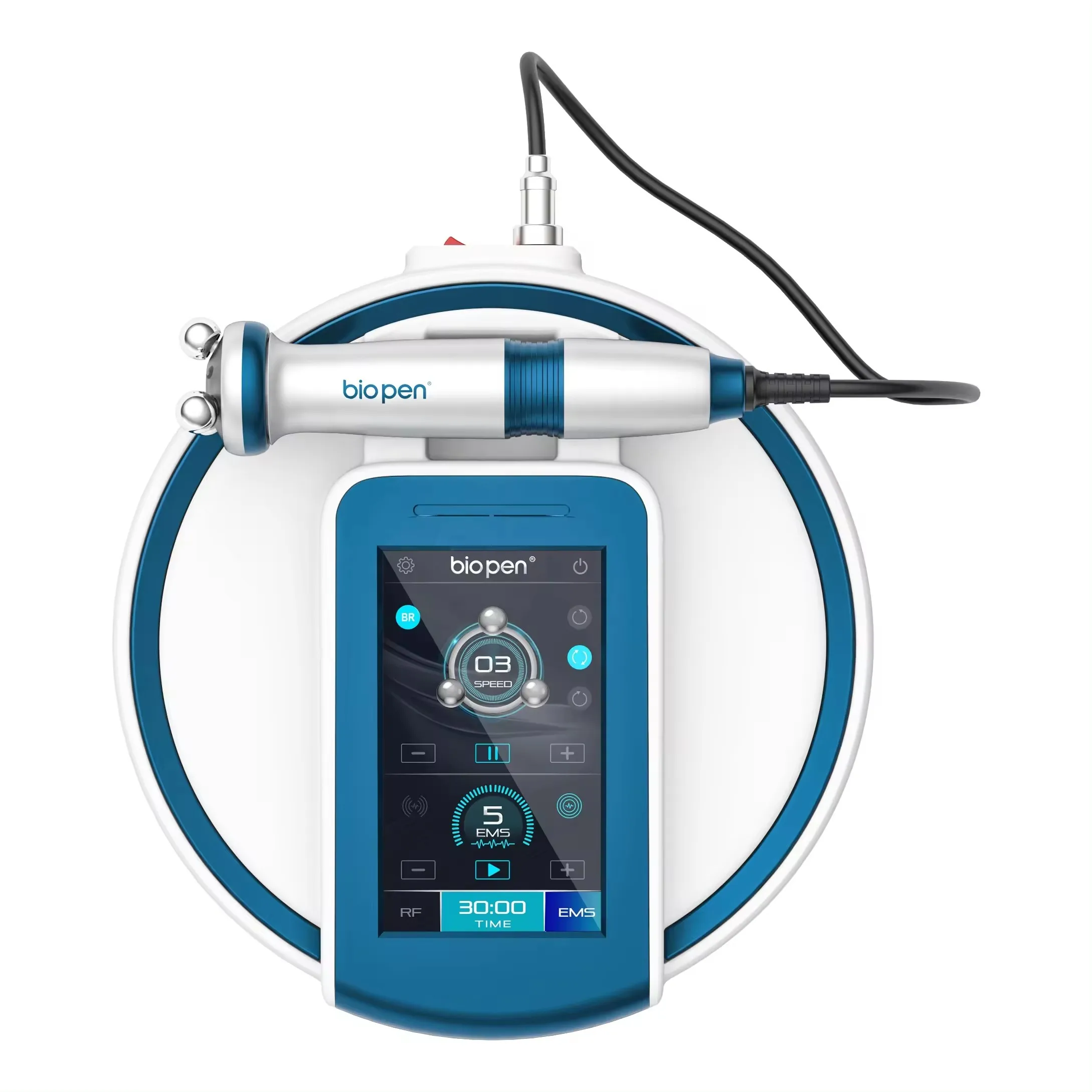 New Bio T6 RF Facial Lifting EMS Micro-current Blue Light Therapy Facial Massage Removal Wrinkle Acne  Pore Shaping Fat Dissolve