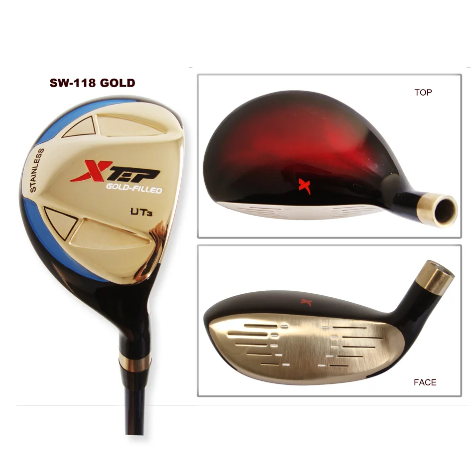Customized  logo Japanese high quality fashion unisex Golden Chinese factory forged  hybrid golf club