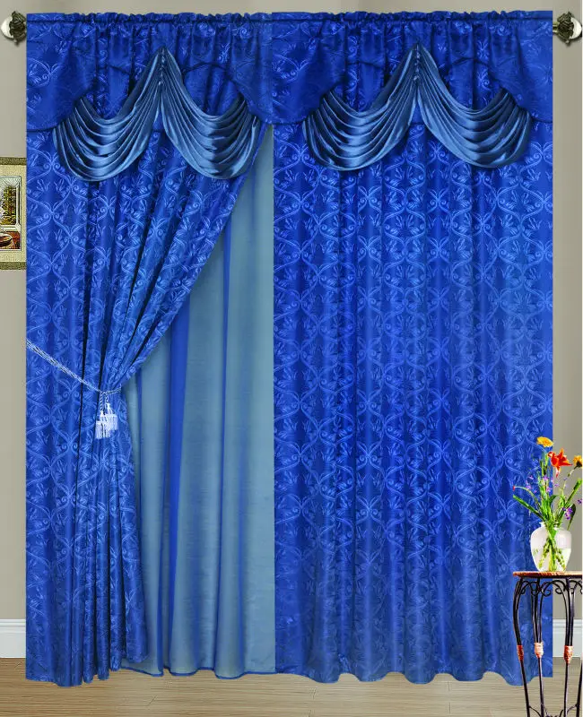 100% polyester fabric valance elegent cheap curtain