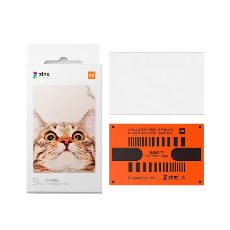  Новый портативный фотопринтер Xiaomi Mi бумага 20/50 листов ZINK 3 дюйма мини карманный самоклеящийся фотографический