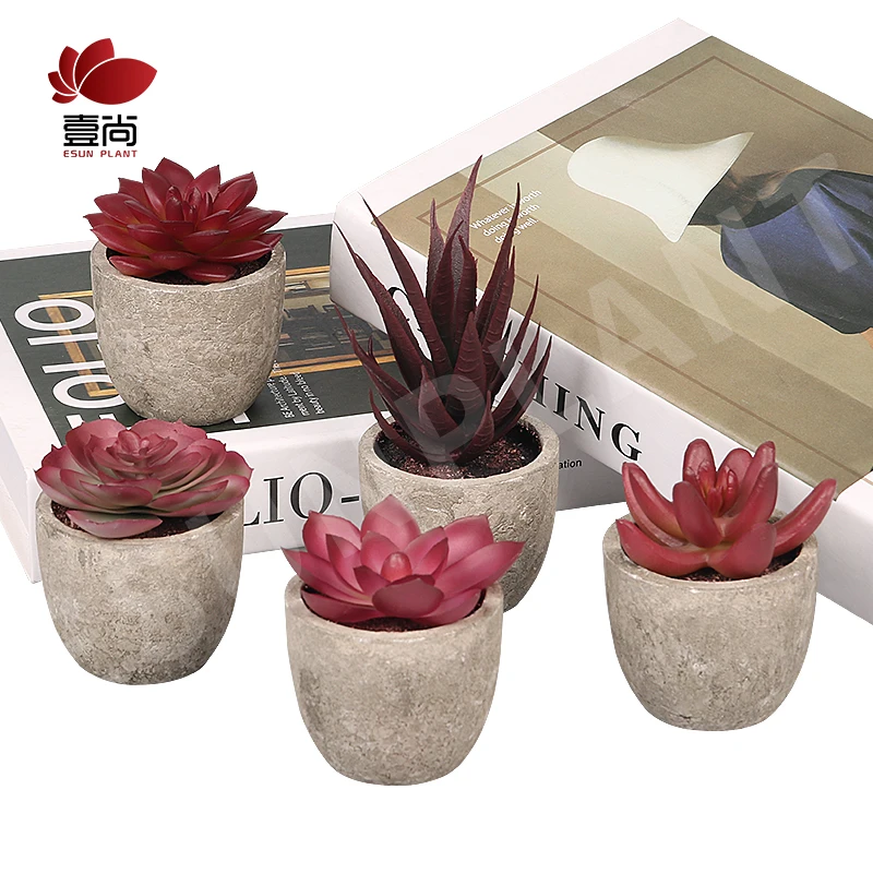 Artificial succulent plant with potted simulation plant potted plant ES0345-23