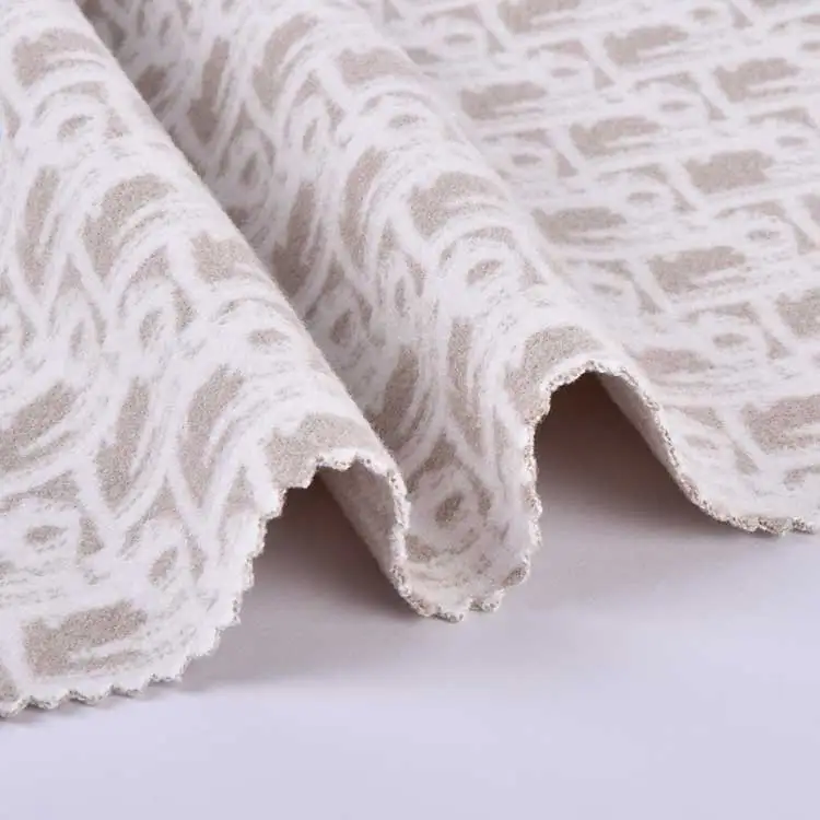 Customized Pattern 100% Polyester Double Faced Brushed Jacquard Knitted Fabric for Clothing Pants Coats