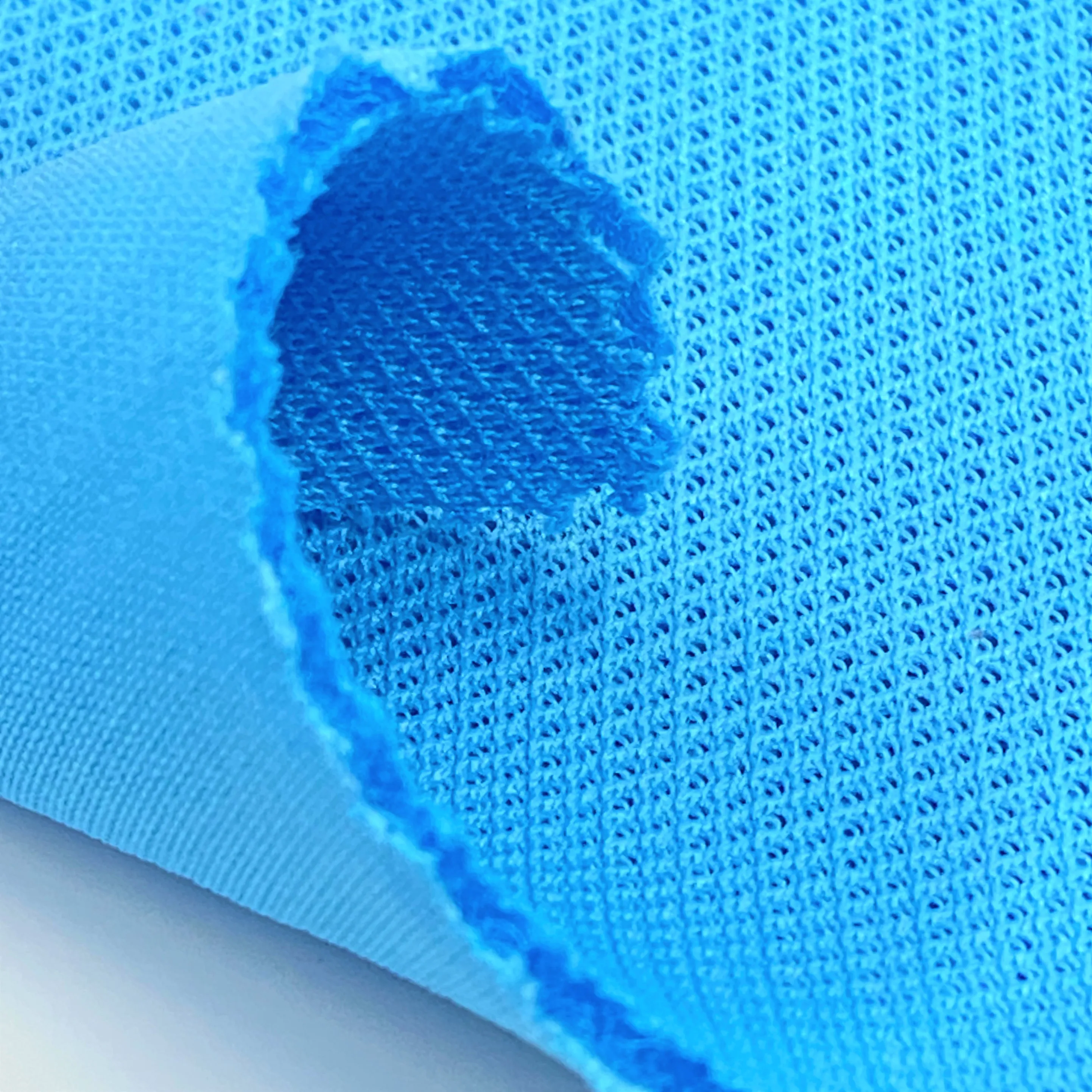 GRS certified Breathable Soft and stretch RPET recycled spandex fabric Sandwich Mesh Fabric