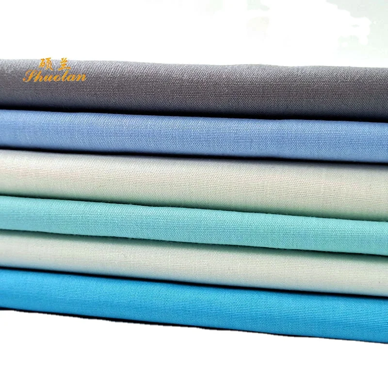 Cotton MIX Blended Fabric for Garments Wear Hot Sales Woven High QUALITY Skin Friendly Plain DYED Customized Nylon Spandex