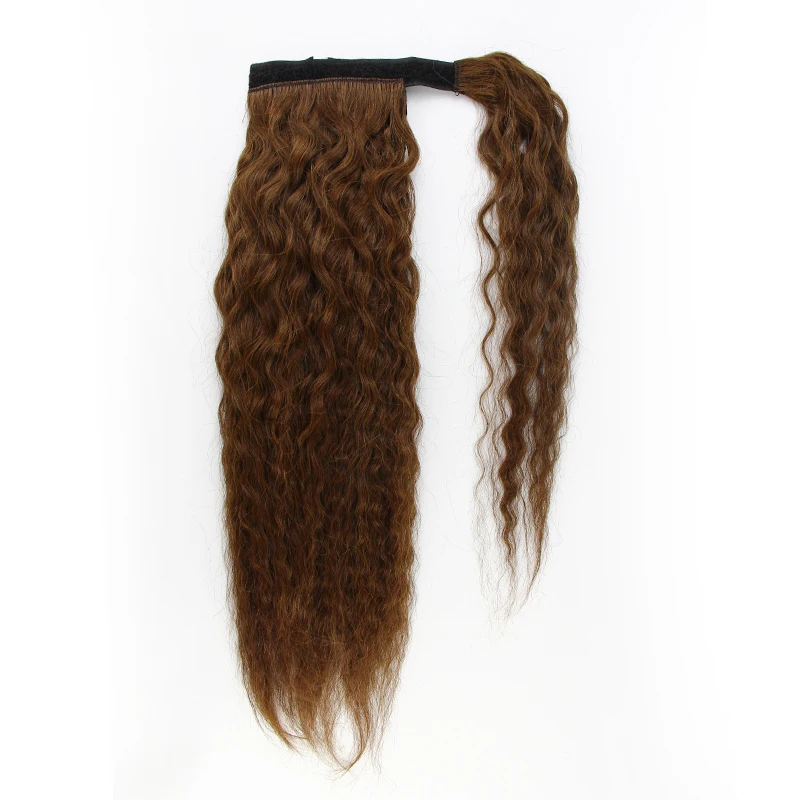 Wholesale Human Hair Vendors 22 Inch Cheap Human Hair Kinky Curly Clip In Ponytail Human Hair Ponytail