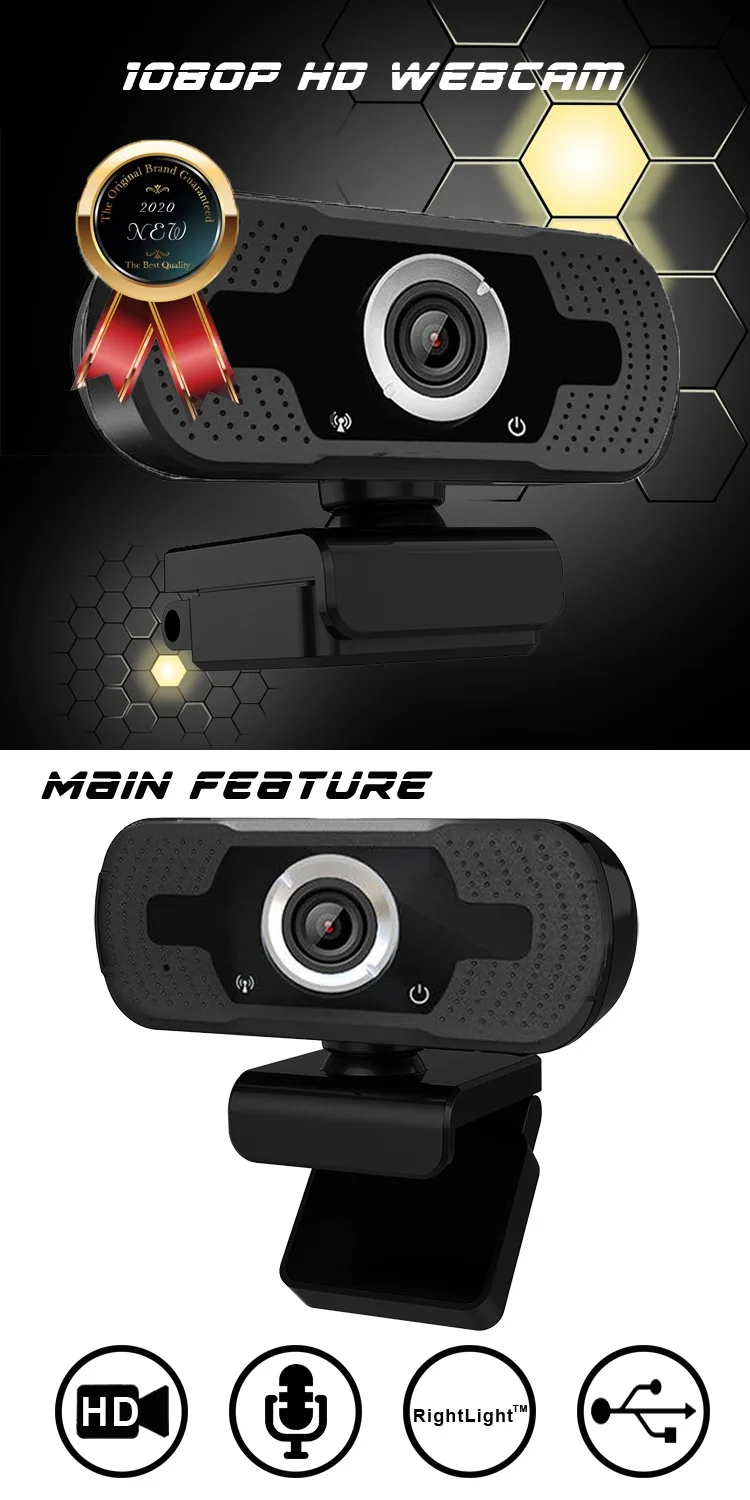 H8 1080p HD 360 градусов камера для ПК веб-камера с микрофоном Штатив ноутбука