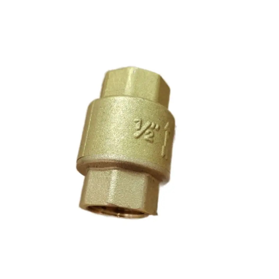 1/2 Inch Brass Spring Loaded Check Valve with Brass Core