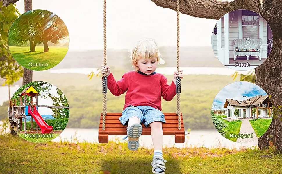 New High Quantity Baby Cradle Wooden Canvas Hanging Patio Swing Chair Seats Hammock Swing chair