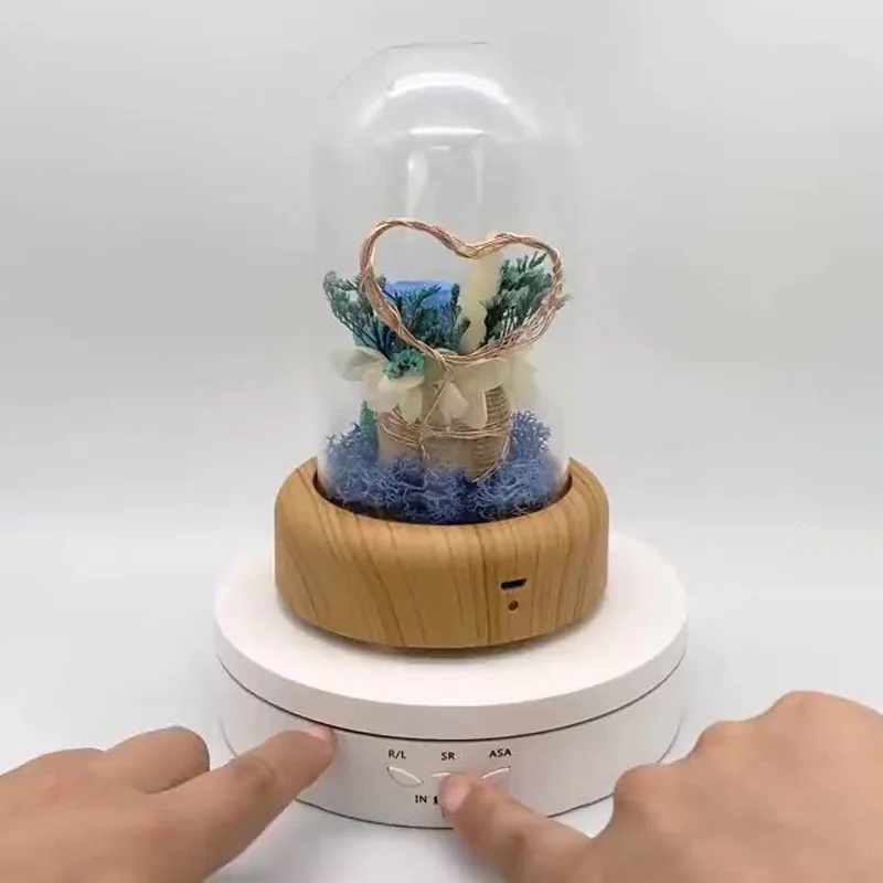 360 Electric Rotating Display Table Multi-function Rotating Turntable Jewelry Display Turntable Video Rotating Display Table