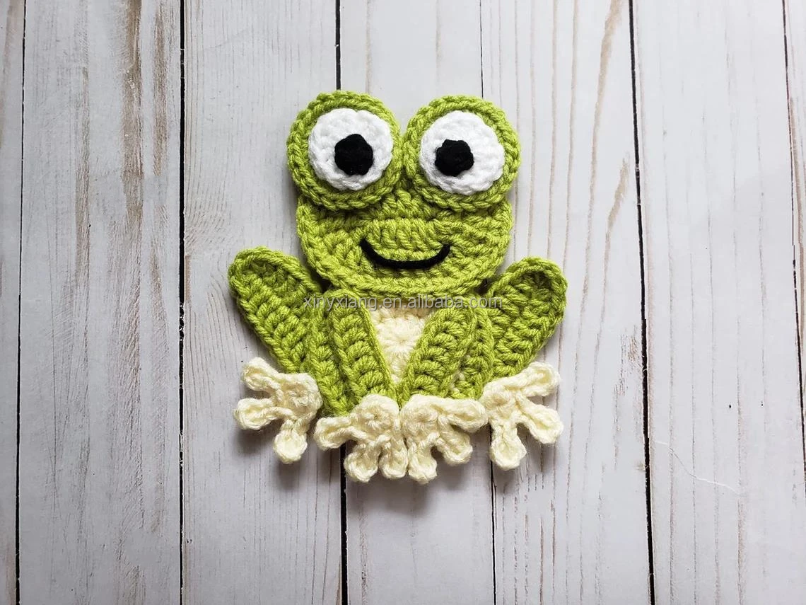 Factory Wholesale handmade crochet demon applique/embellishment, knitted sew on patches, Halloween style holiday appliques