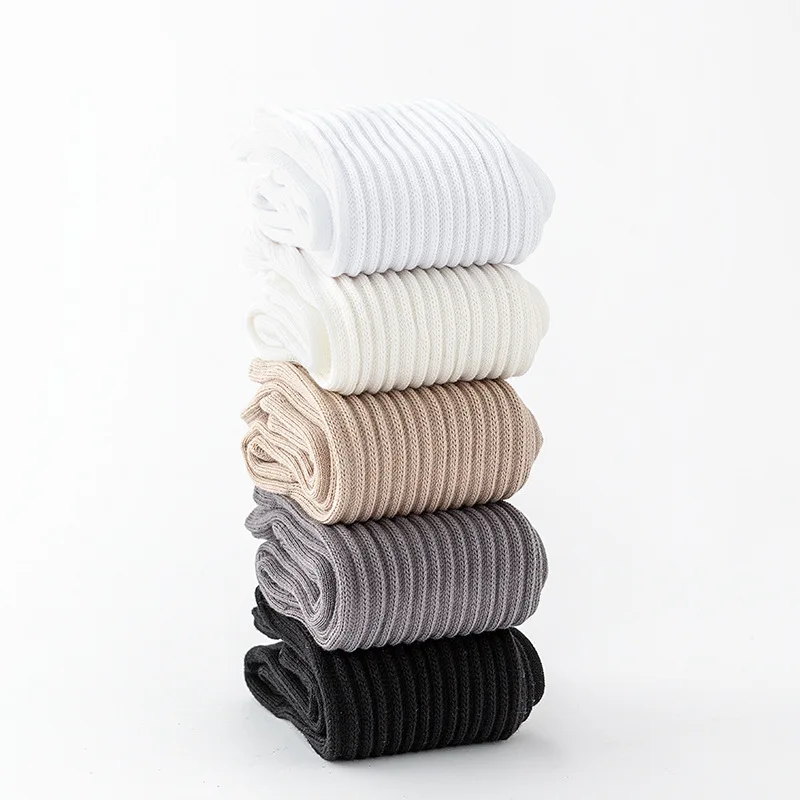 Soft Cotton Ribbed Crew Women Piling Slouch Socks Sport Custom Knitted Men Socks