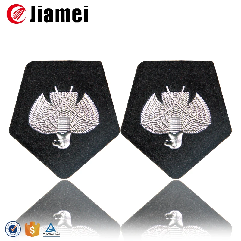 Embroidered Fabric Chevron Collar Badge Custom