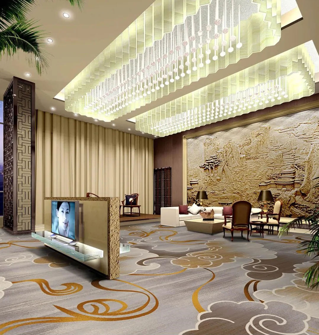 Cheap Price 100% Polypropylene Colorful Luxury Style Decorative Wall to Wall Printed Carpet Floor Carpet Roll