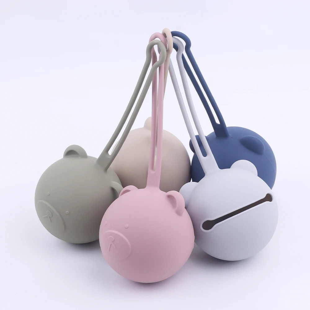 Baby Gift Bpa Free 100% Food Grade Bear Shape Toddles Pacifier Holder Case Silicone Baby Pacifier Storage Container For Travel