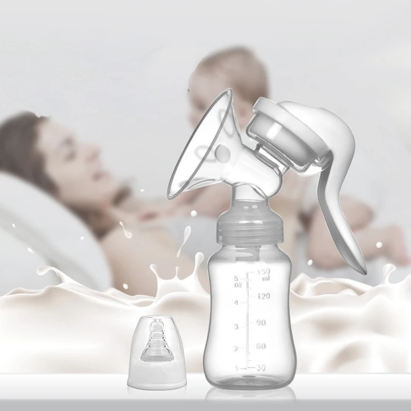 2023 hot sell portable no wearable BAP free silicone manual breast pump baby milk manual