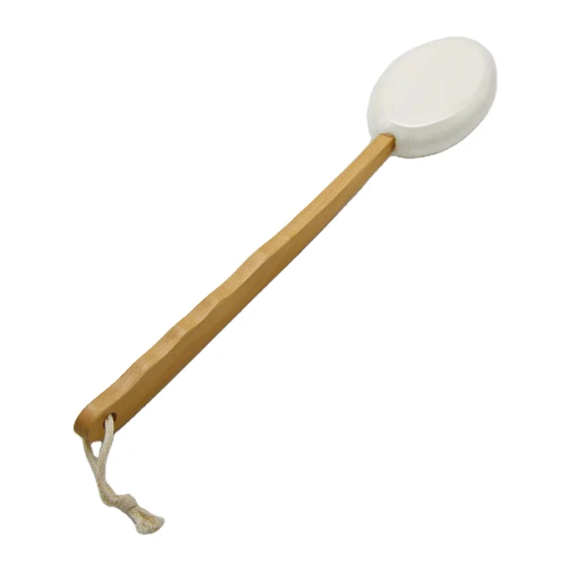 Self Tanner Reach Brush Sponge Long EVA Wooden natural Handle Lotion Applicator for back feet