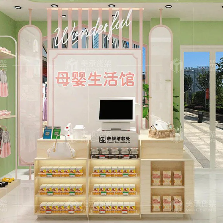 Meicheng Pink Checkout Counter Modern Reception Counter Desk Design Beauty Shop Marble White Salon Desk Front Desk Reception