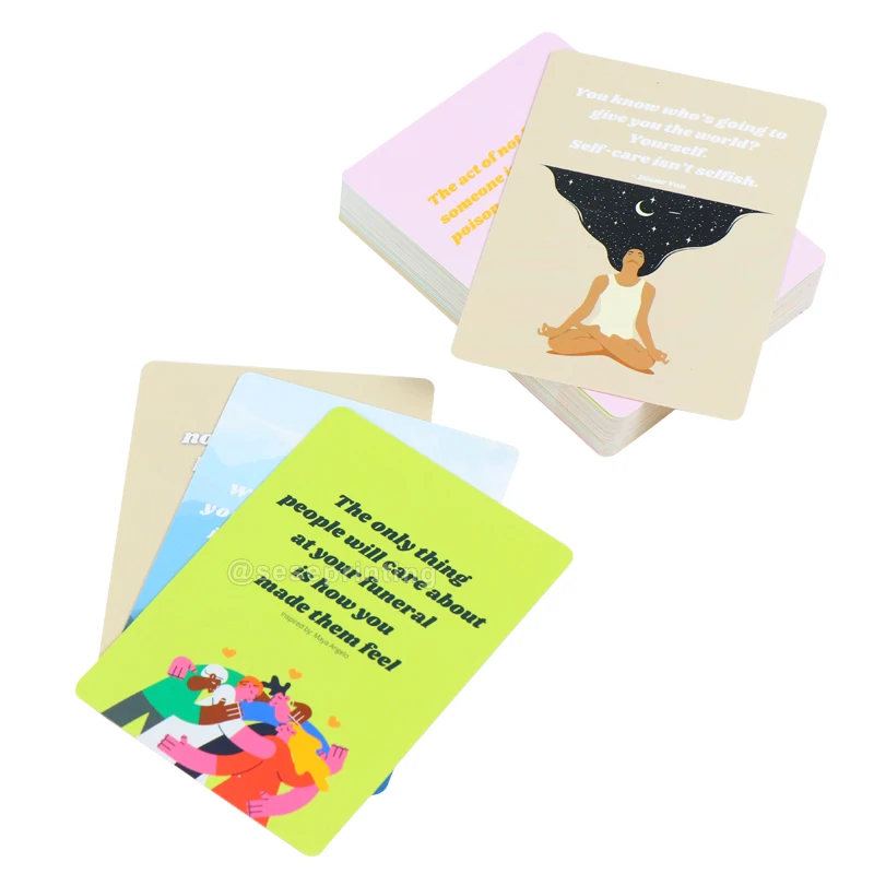 Индивидуальные персонализированные бумажные карточки для психического здоровья Детские оценки Вдохновляющие карты