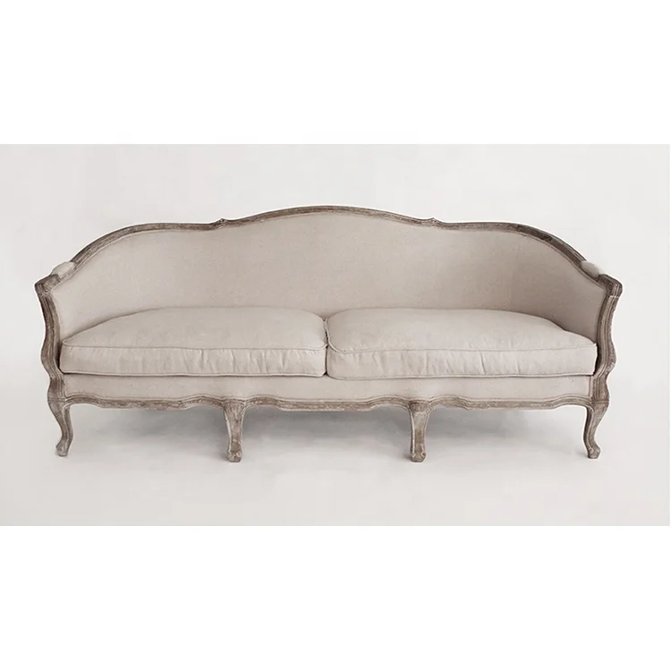 Высококачественные товары, французская мебель, антикварная популярная деревянная рамка из дуба, Свадебный диван для аренды