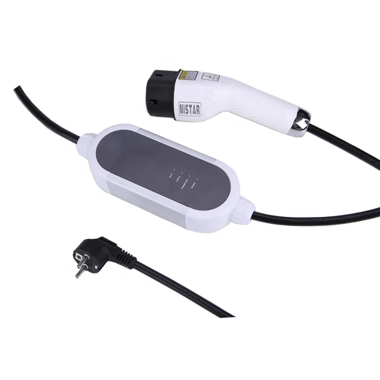 
3.6KW Portable Current Switching AC EV Charger 5M Cable Type 2 Current Adjustable 8A 10A 13A 16A EV Fast Charging Station 