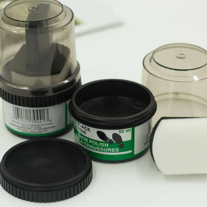 Лидер продаж крем для обуви 50 мл с чистящей губкой и тканью