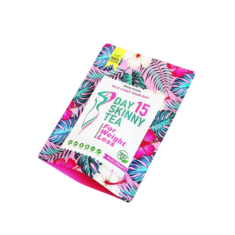 Custom Printed 28days Weight Loss Skinny fit Slim Diet Detox Tea Packaging Bags