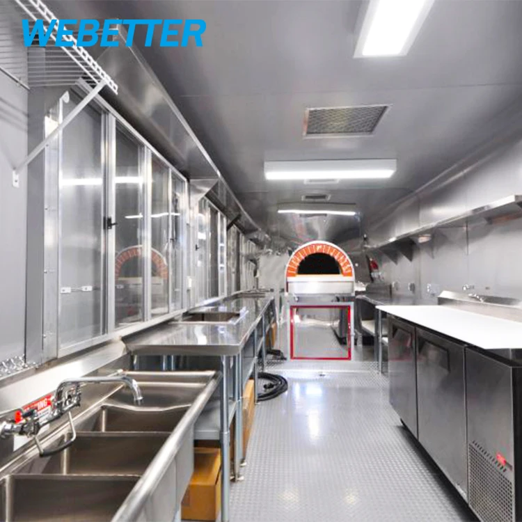 WEBETTER индивидуальный прицеп для обслуживания пиццы мобильный грузовик пищевых продуктов с