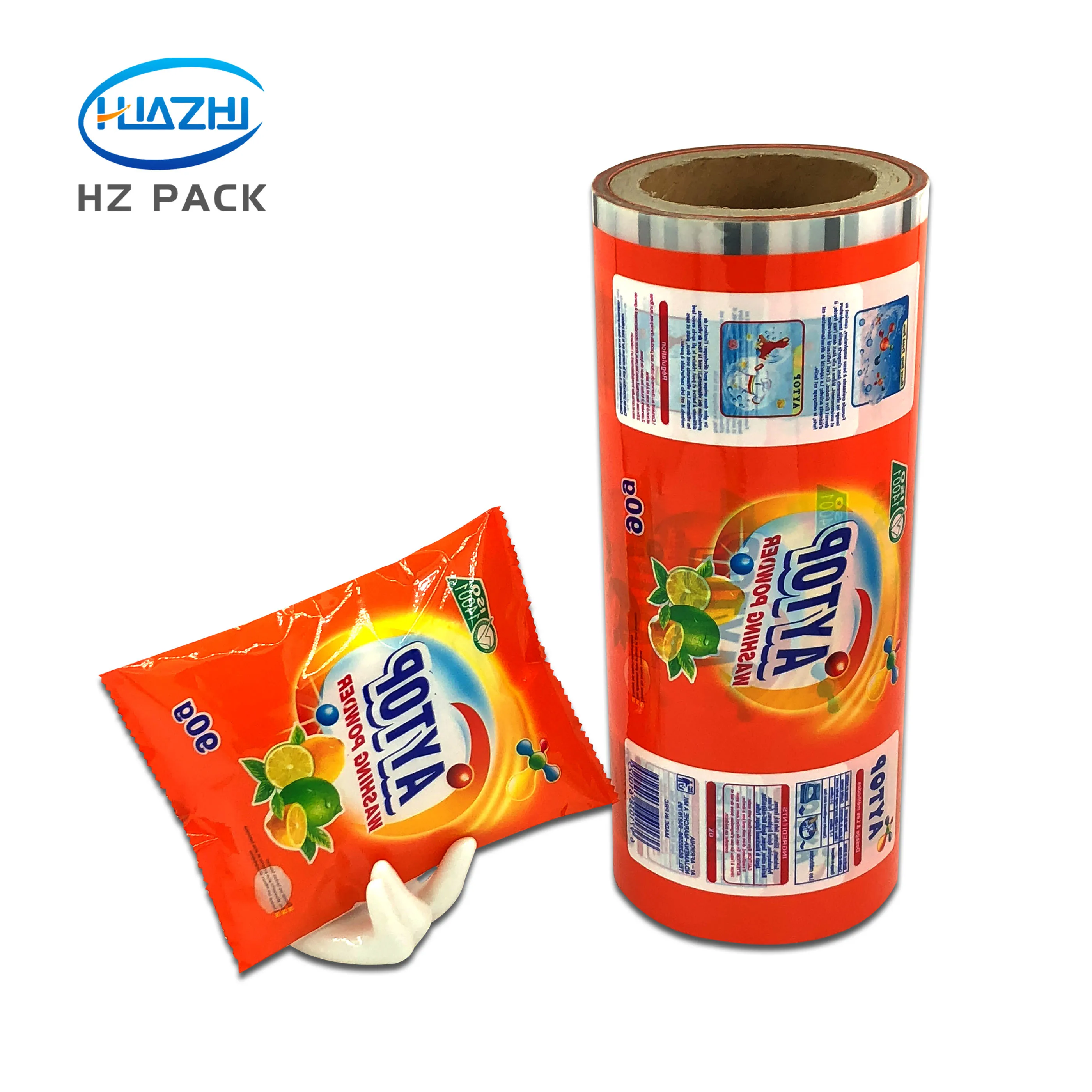 Custom Printing Cheap Plastic Packaging Roll Film Laundry Detergent Sachet Washing Powder Packing Film Roll