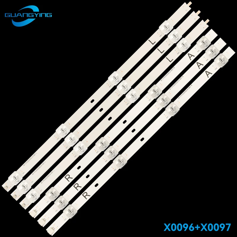 LED-Телевизор подсветка лампа полосы для RF-FP430005SE30-0801-L RF-FP430005SE30-0801-R HRS-GC43_3X8_2W_MCPCB 12mm_v2 светодиодных лент