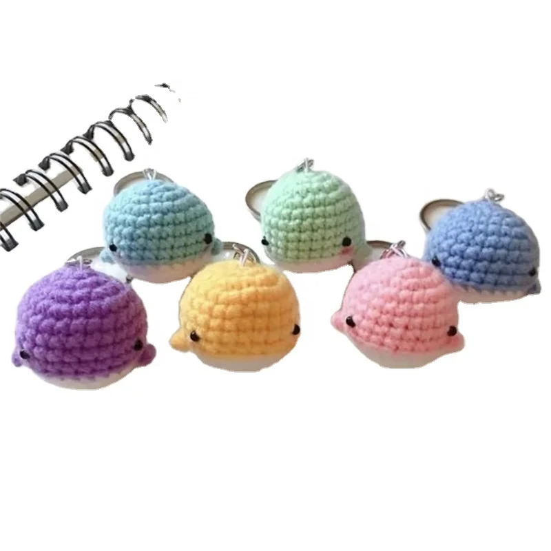 2023 новейшие пользовательские мини вязаные крючком киты амигуруми животные брелки крючком Кит Брелок