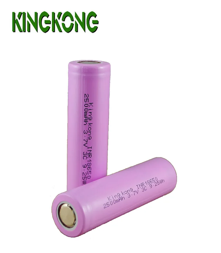 Kingkong INR18650 2500 мАч 3C 7.5A 3 7 V цилиндрическая ICR18650 литий-ионная батарея 18650 батареи поставка бытовой техники