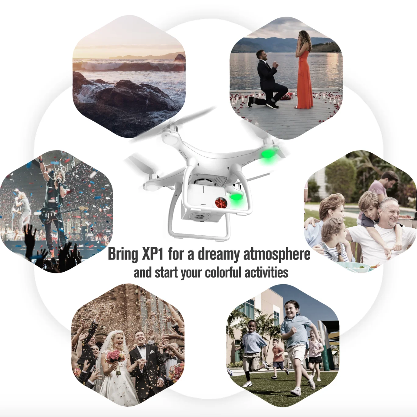 Drone XP1 Quadrotor Bubbles Drone Portable Kit 4K HD Aerial Photography RC Drone With Tracking Shooting Shooting