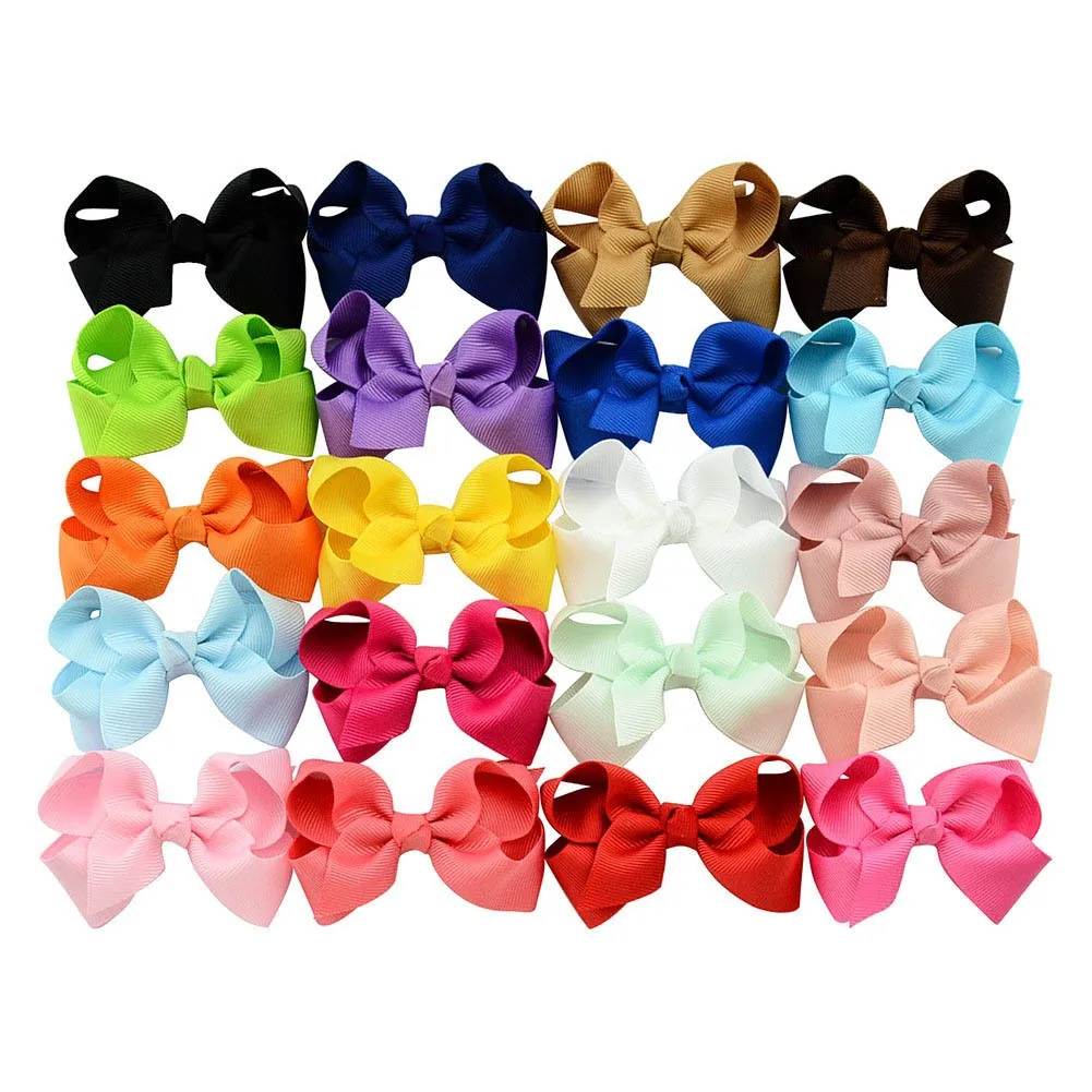 40 PCS 3Inch Hair Bows for Girls  Boutique Hair Bow Alligator Clips Hair Accessories for Baby Girls Toddlers Kids in Pairs