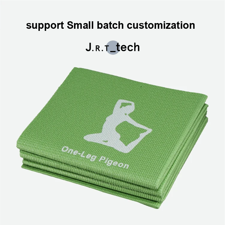 Best Quality Unique Customized logo Foldable instructional PVC Yoga Mat