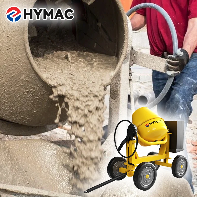 Hot selling drum cement sand mixer fast moving household small concrete mixer