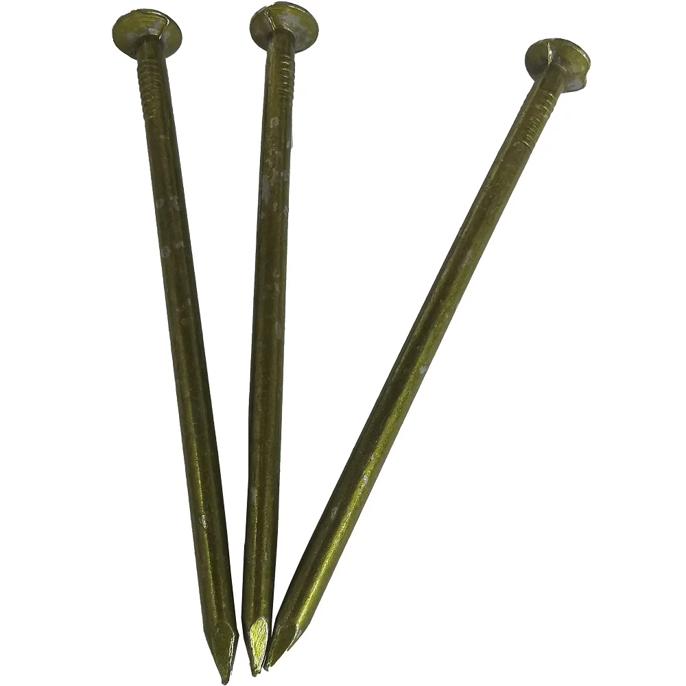 Widely used common round wire nail with yellow zinc galvanized Iron nail